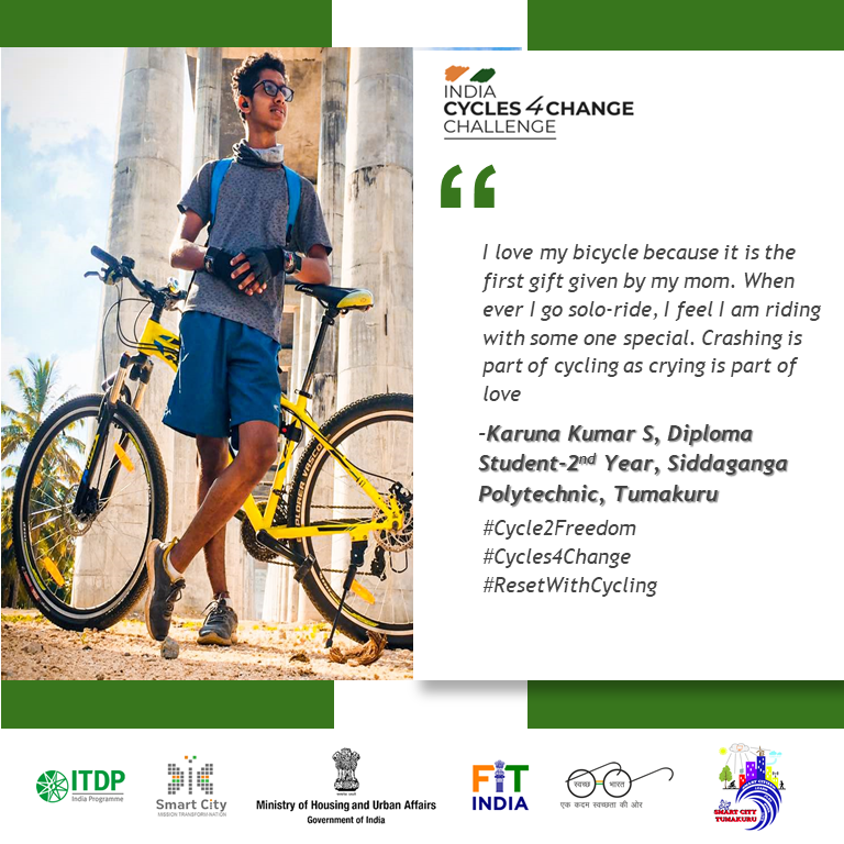 smartcitytumkur's tweet photo. #Cycles2Freedom #Cycles4Change #ResetwithCycling 
@itdpindia @DULTBangalore @SKunchitiga https://t.co/YOrYRsDOie