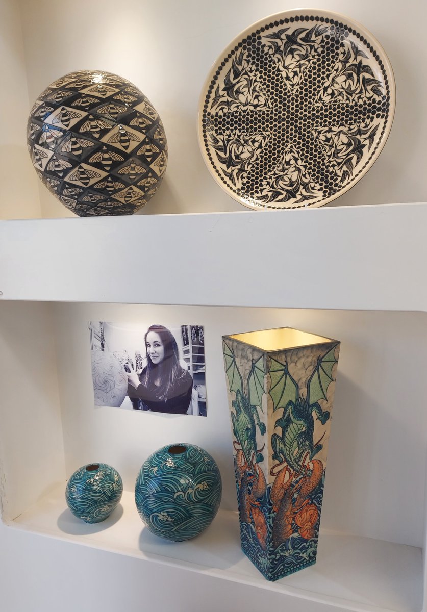 We hope you'll be able to call in at the #SomersetGuildofCraftsmen gallery this week, the last chance to see Heidi Warr’s splendid #MakeroftheMonth display.  
Be sure to follow @HeidWarr to see more of her ceramics and keep up to date with her latest news.