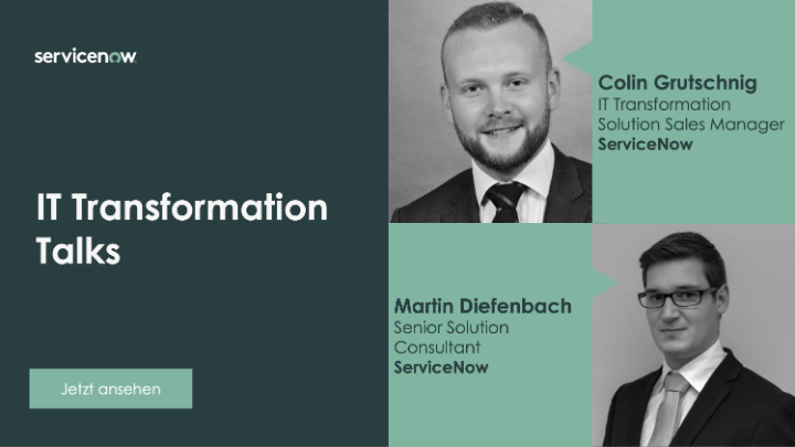 M_Diefenbach's tweet photo. In dieser Serie sprechen IT-Consultants von ServiceNow über die Trends und Themen der IT Transformation. Sehen Sie sich jetzt die dritte Folge rund um das Thema Cloud Migration an: https://t.co/jWwbyTwheL https://t.co/0JXNgbD3PH