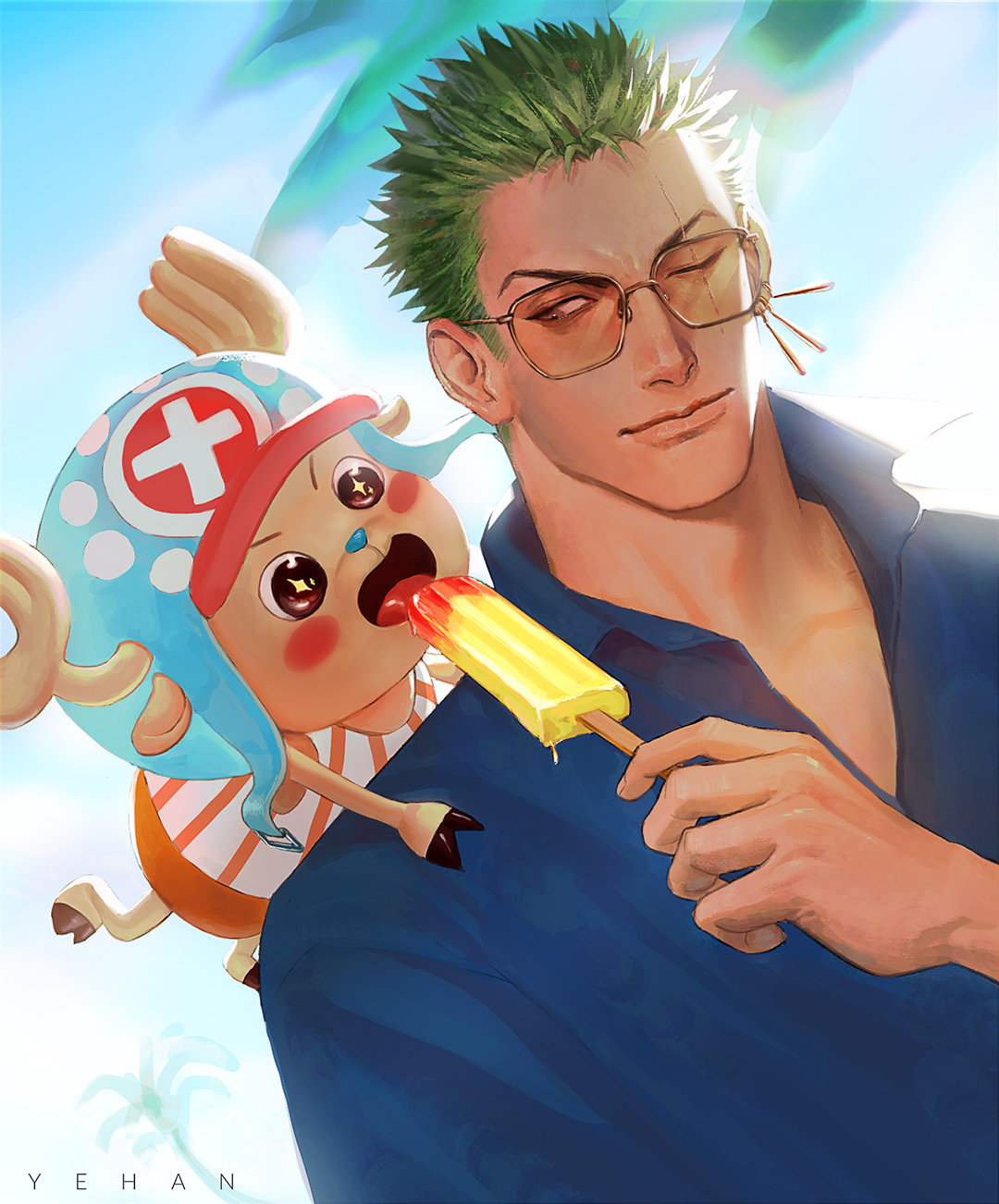 Zoro Chopper  One piece chopper, One piece fanart, Zoro