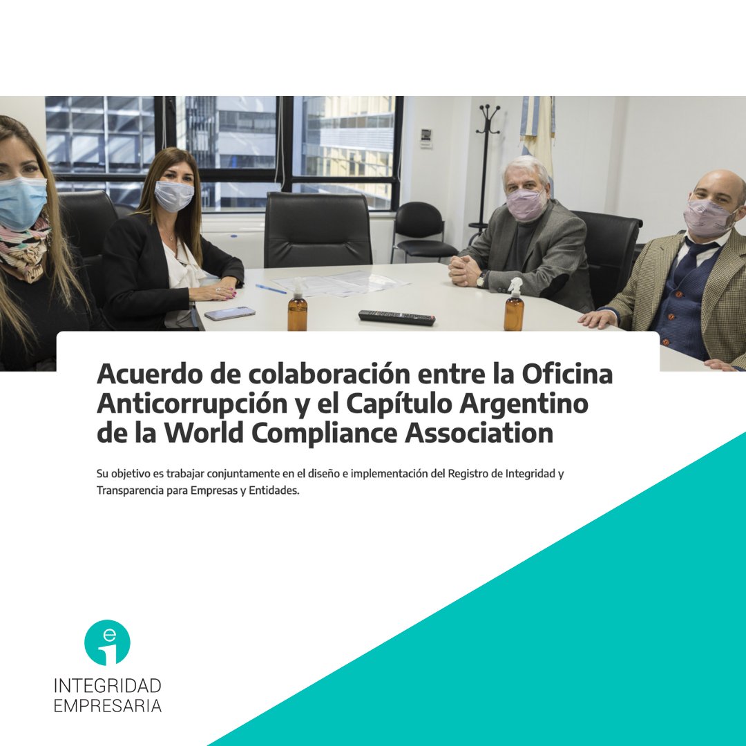 iecompliance's tweet photo. Nuestra co-fundadora, la Dra Lina Anllo, presidenta del Capítulo Argentino de la WCA, firmó con la Oficina Anticorrupción un acuerdo para colaborar de forma recíproca en el diseño e implementación del Registro de Integridad y Transparencia para Empresas y Entidades (RITE). https://t.co/lnVWtrBJey