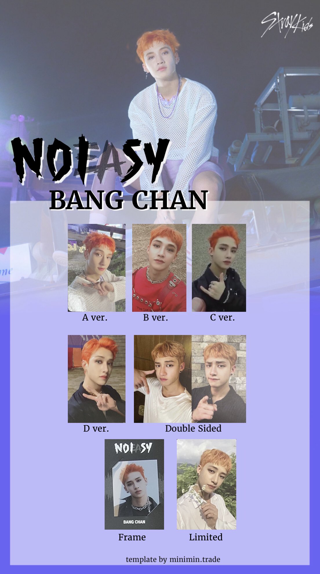 Stray Kids NOEASY MMT購入特典 トレカ Bang Chan Stray Kids