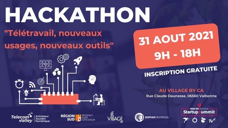 villageCASophia's tweet photo. [#HACKATHON]
Vous êtes #étudiant 👨‍🎓 ou pro du #Numérique 👨‍💻 ?

Contribuez à développer des solutions sur le « Télétravail : nouveaux usages, nouveaux outils » 

📆Mardi 31/08, 9h-18h
📌Sophia Antipolis, LE VILLAGE BY CA PCA
Inscription 👉 https://t.co/XOMxuNI6sD #FrenchTechSummit https://t.co/0nqudYp5EB
