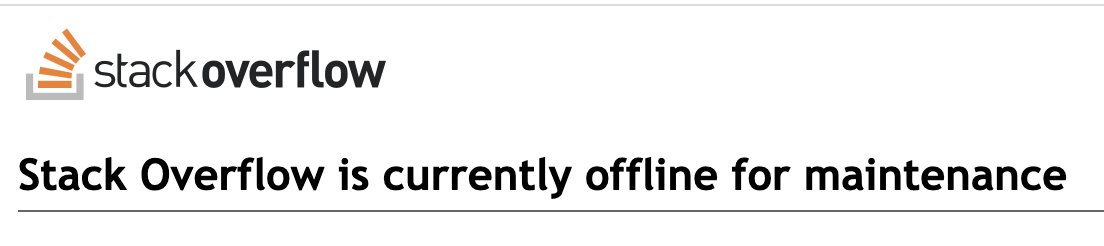 michaelrevans91's tweet image. Well, how am I supposed to work now? #StackOverflowDown