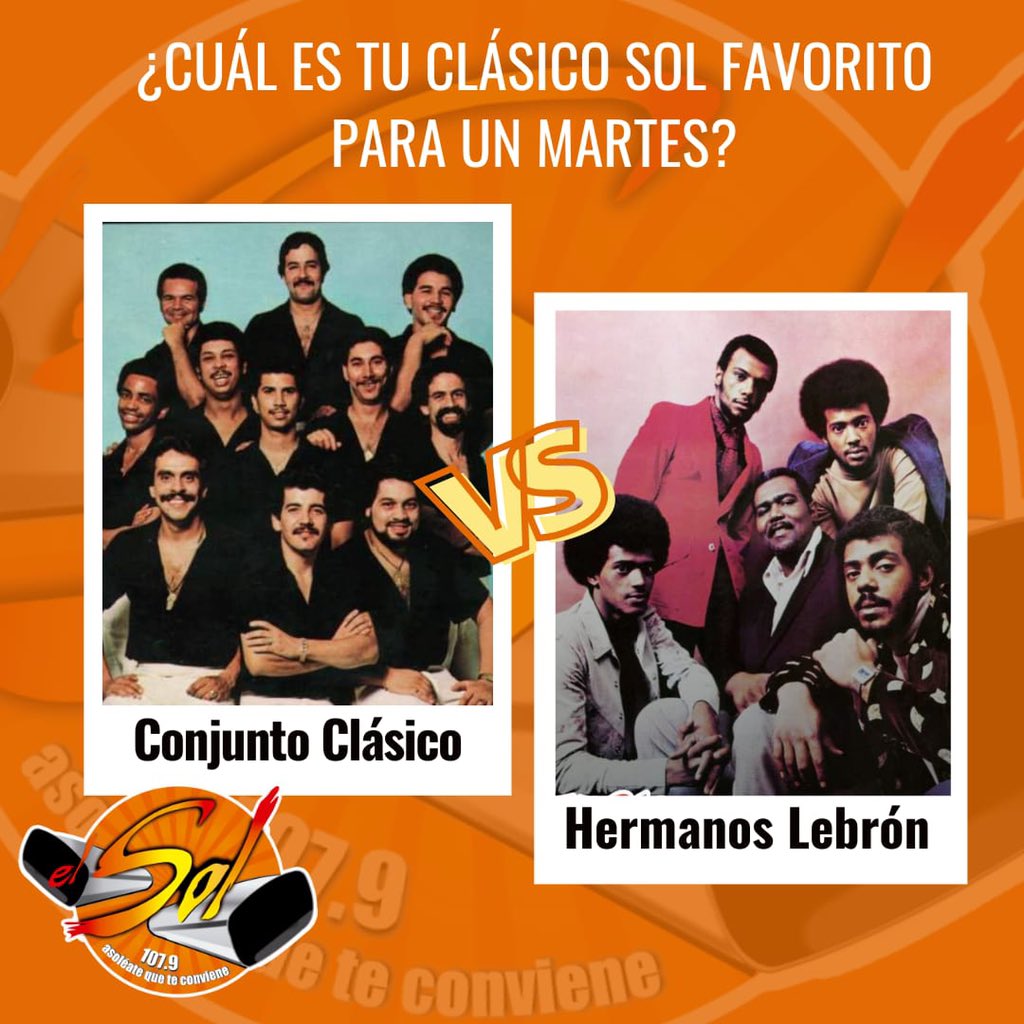 ¿Cuál de estas agrupaciones es tu favorita? 

#ConjuntoClásico vs #HermanosLebrón
 ¡Déjanos tus comentarios para votar!

 #vs #AsoléateQueTeConviene☀️ #laradiooficialdelasalsa