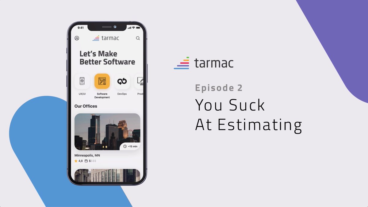 You suck at estimating software. It’s ok, we all do. I know I definitely suck. The notion that we as  developers can accurately guess at the number of days, hours, points or whatever is fundamentally flawed. At Tarmac leverage a much simpler method.

youtube.com/watch?v=ShZand…