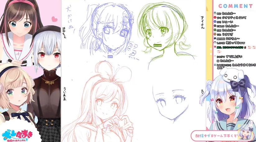 親分の手の位置的にういままの頭いじってるように見えて草  #ゲーム下手くそVtuber 
