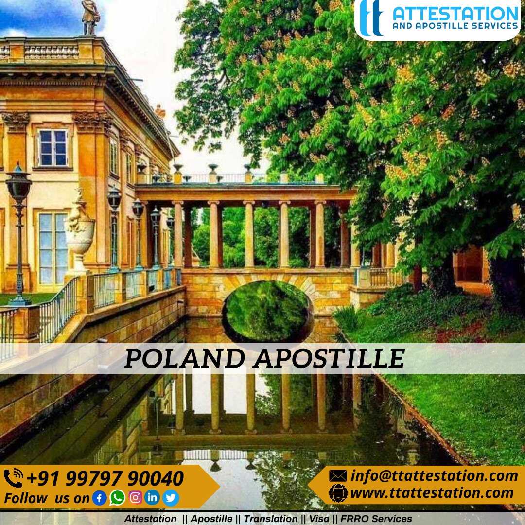 Seeking for Poland Apostille in India? Get document Apostille with free pickup-drop facility. 

Call us to more details on +91 9979790040 for Fast, Safe & Secure Attestation & Apostille Services.

#attestationservices #apostille #polandjobs #polandvisa #polandapostille