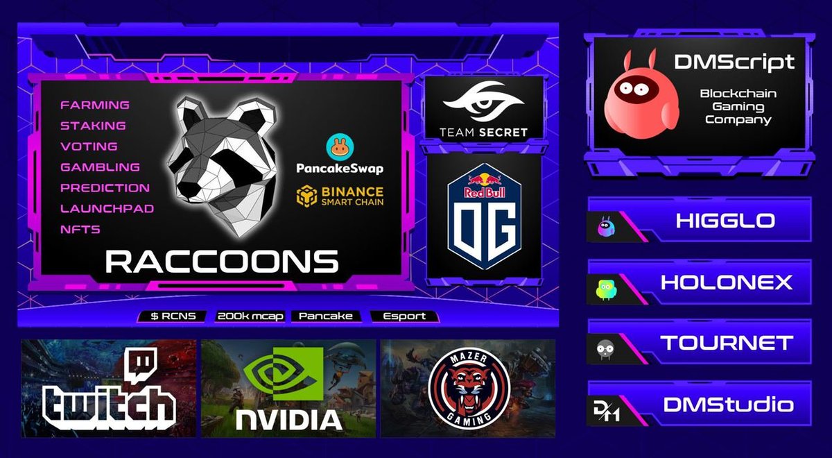 The $RCNS project has been created by @DMScript. Some $DMST partners and connections can be seen in the graphic, do you notice any particular brands or companies? 

Our current MC is around 200K USD and current circ supply is ONLY 10 million $RCNS.

dextools.io/app/pancakeswa…