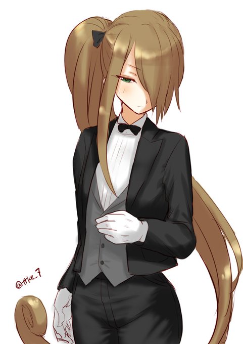 ペンタブがうまく動かないけど頑張った。
タキシード着た狗賓さん。

#式姫お絵かき60分一本勝負
#狗賓 