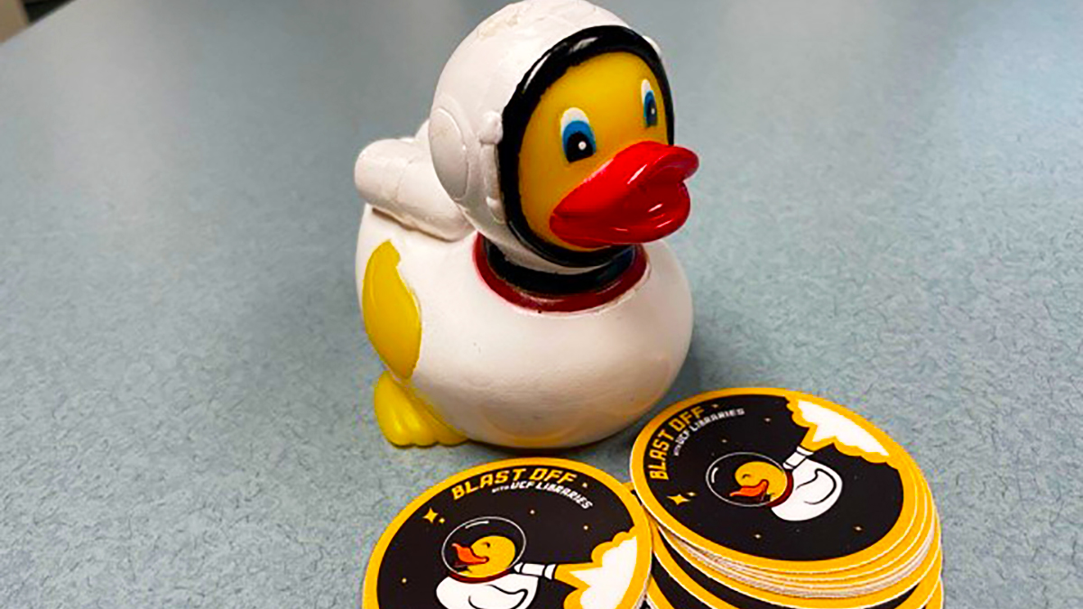 MyKnightPass's tweet photo. Don't miss it! TODAY at 10:00 AM!!!
@UCFLibrary is formally introducing you to your new 21st Century Library! 9:30 am ribbon cutting and 10am scavenger hunt.
First 150 participants get an astroduck! #UCFLibraries
More info here https://t.co/4UyazNJjRI https://t.co/u9l0L3E4MN