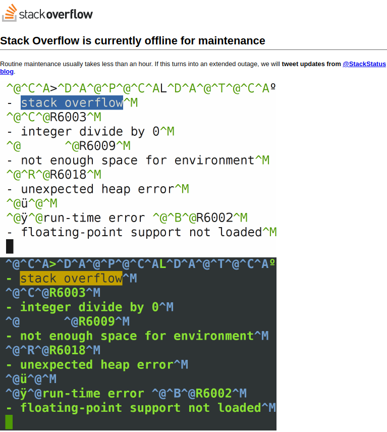 anja_pilz's tweet image. See. That&apos;s what happens. Never divide by zero. Never. #stackoverflow down. #dividebyzero #knowyourmaths