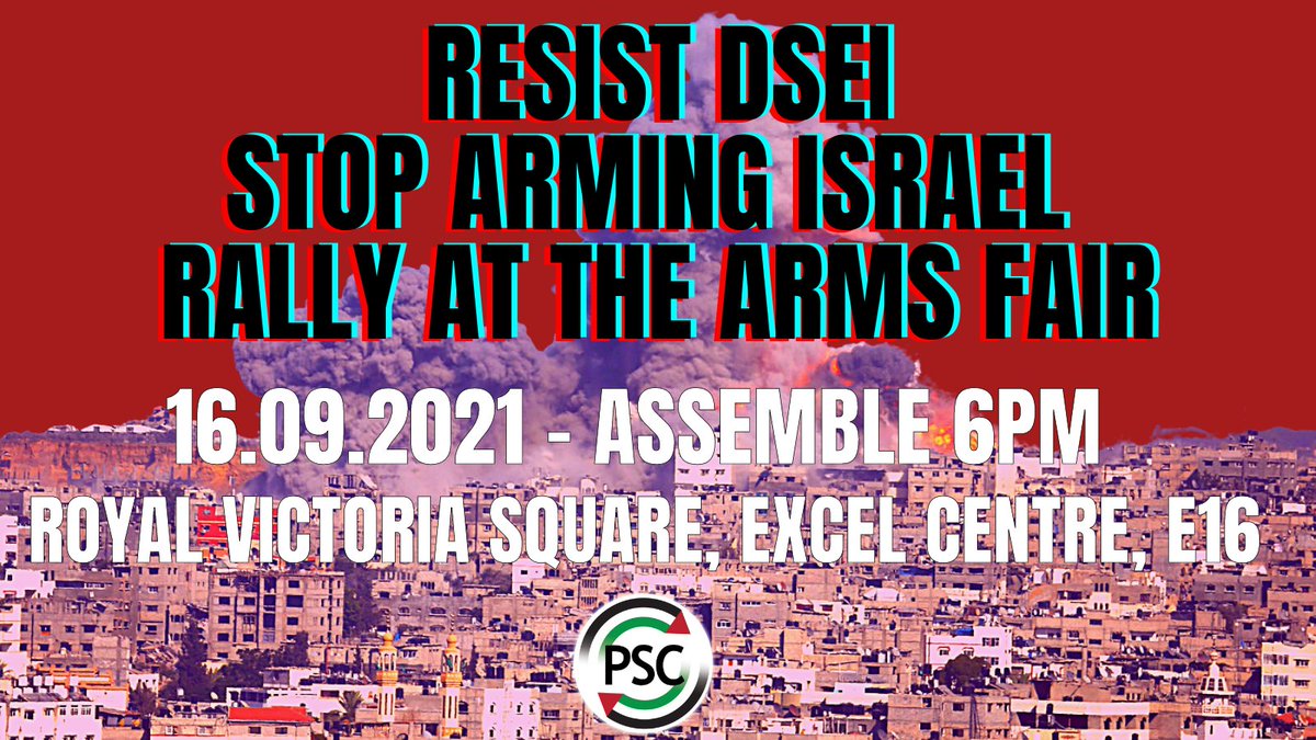 Take action ✊

Next month, the world's largest arms fair, DSEI, comes to London.  Representatives from the Israeli state will trade deadly weaponry with international arms companies. 

Take to the streets to #ResistDSEI.

👉bit.ly/DSEIDemo

#GazaUnderAttack