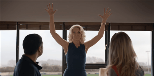 Going into this Tuesday aspiring to the energy of Rebecca Welton's power pose. I said ASPIRING, as one can only do.