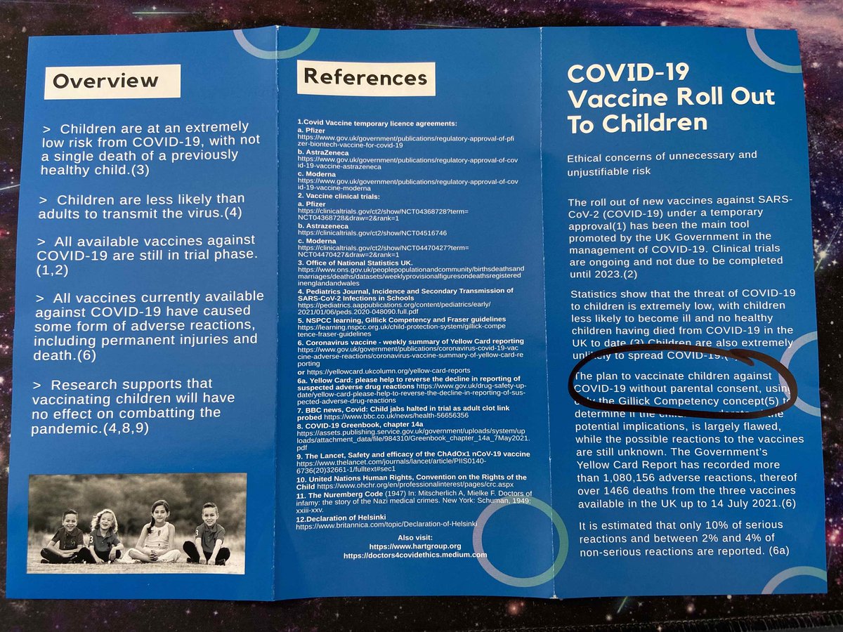 SmidgeSpence's tweet photo. You should be utterly ashamed of this leaflet that just dropped on my doormat @hartgroup_org - clearly designed to mimic @NHSuk information!
Stop spreading misinformation about the gov forcibly vaccinating children under guise of 'widening the debate'.
@BBCNews @peston @PHE_uk https://t.co/tYYnfn8XPk