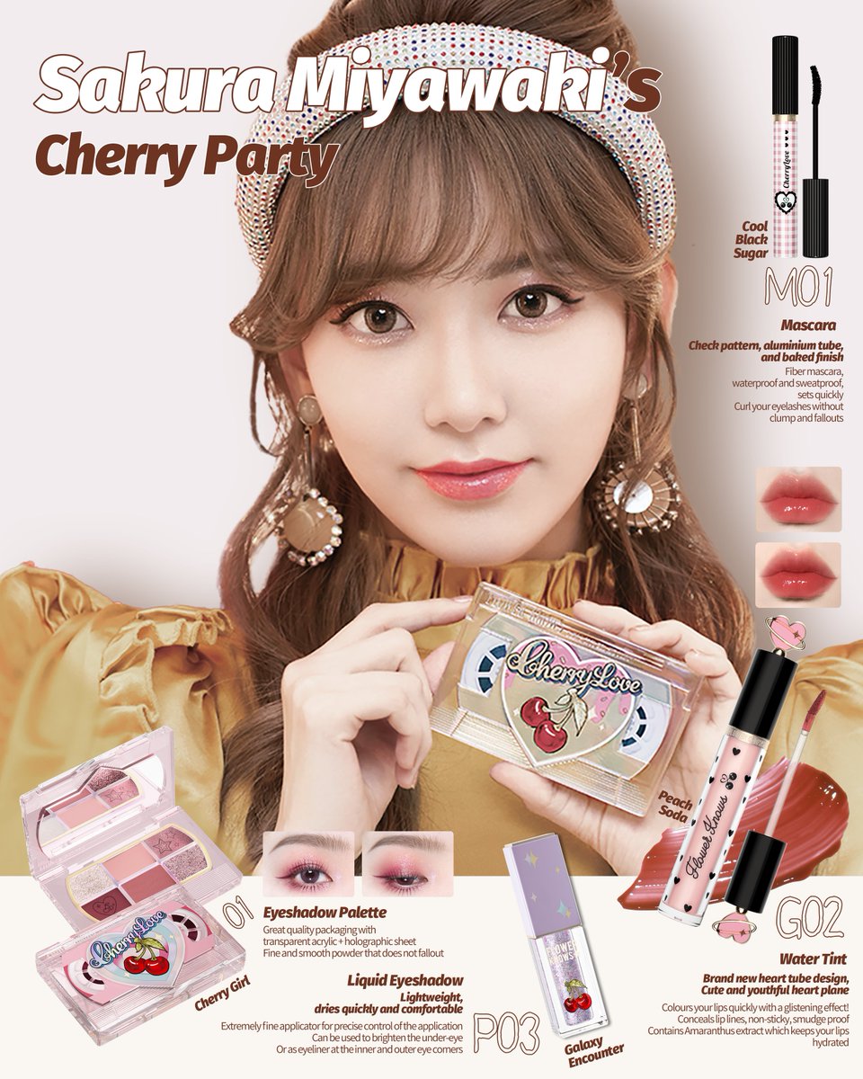 Secret of Sakura's makeup is revealed~ These are all from the