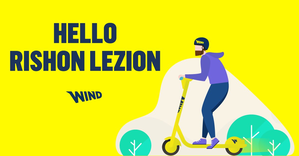 Launch day! 🥳🤩 Today we are launching our service in Rishon LeZion! Starting today, you can rent our Wind #escooters and explore the city in a #green and #sustainable way! 🛴 #rishon #rishonlezion
