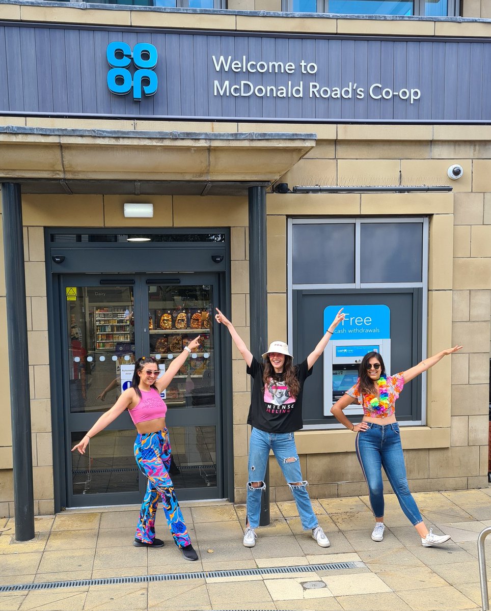#FestivalWeek at McDonald Road raising donations for <a href="/SAMHtweets/">SAMH</a>.

We also wish our best to Morgan, Sam &amp; Goretti heading to <a href="/Creamfields/">Rockstar Energy presents Creamfields</a> and #LeedsFestival to join the <a href="/coopuk/">Co-op</a> festival crews!

#ItsWhatWeDo #CoopRadio
<a href="/CranstonGraeme/">Graeme cranston</a> <a href="/VickiMains/">Vicki Mains</a> <a href="/SineadODwyer9/">Sinead O'Dwyer</a> <a href="/coopukcolleague/">Co-op Colleagues</a>