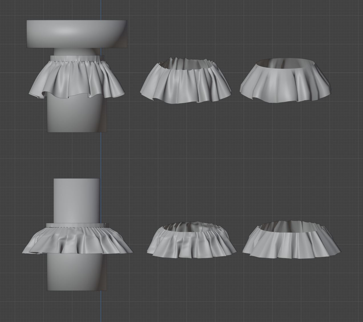 こここや Blenderのクロスシミュレーションでフリルを作ってリトポした 結構ランダム感出ていいかも T Co Vvj3pwfdfo Twitter