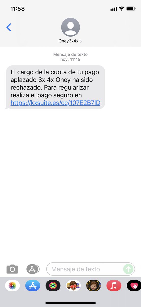 lorenamcaddams's tweet photo. @OneyEsp este mensaje es seguro? https://t.co/lnl7XfJEWW
