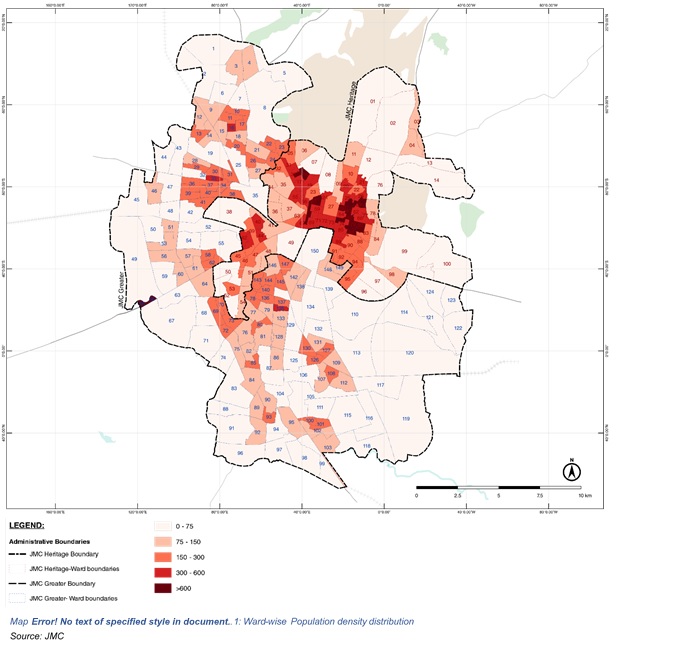 UNHabitatIndia's tweet photo. #Jaipur had decadal population growth rate - 31.15% between 2001 & 2011, higher than Jaipur district’s decadal growth - 26.19%. Population density is at 76 PPH with concentration at core.
@UNHabitatIndia urban analysis under #SCIAP project @UNIDO_India @MoHUA_India https://t.co/NrvJVVhKri