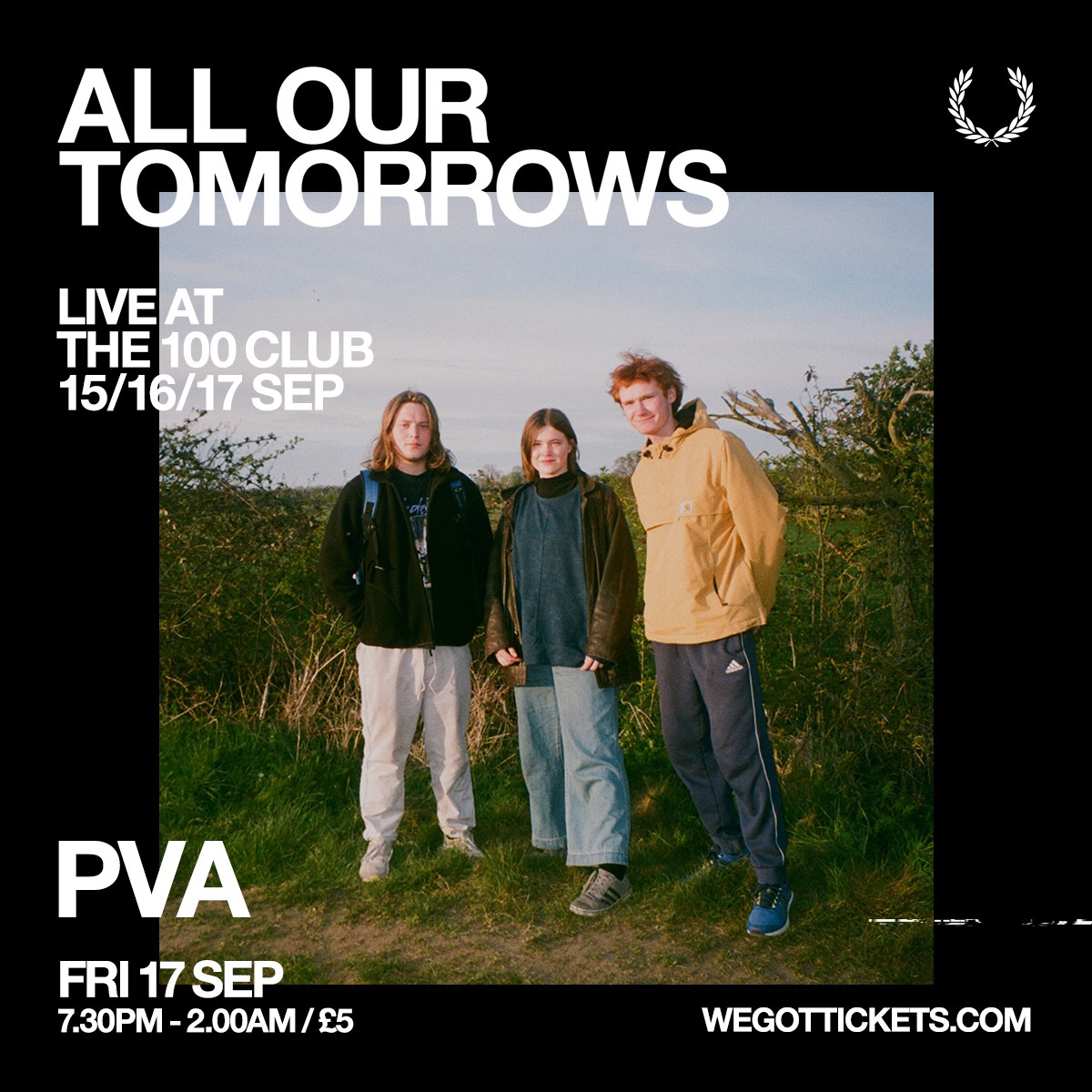 @100clubLondon for @FredPerry_Sub All Our Tomorrow’s - Friday 17th September. With Mount Palomar PaddywaK POiSON ANNA The Umlauts + Harry Gay (Queer House Party) Lynks SLOW DANCE DJs Tickets > bit.ly/3zhtw9V RSVP > bit.ly/389bsTw