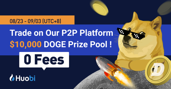 HuobiGlobal2's tweet photo. 🥳P2P Trading &amp; Advertising Competition 

$10,000 DOGE to Be Won!💰

0⃣ Fee!
@HuobiGlobal2 https://t.co/vqp644yttg