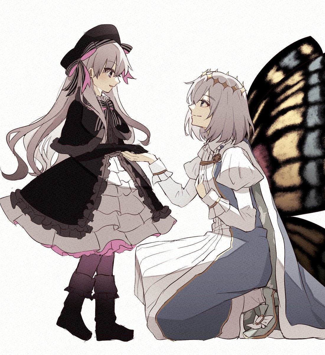 オベロンとナーサリーライム こんにちは 素敵なお嬢さん らずりのイラスト オベロンとナーサリーライム こんにちは 素敵なお嬢さん らずりのイラスト