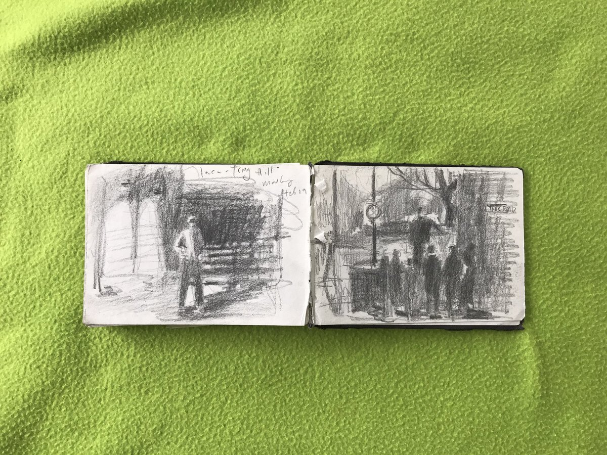 Black and white sketchbook studies