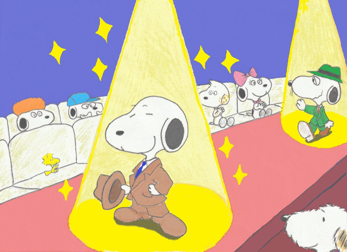 ファッションショー スヌーピー ピーナッツ Snoopy Peanuts Simaのイラスト