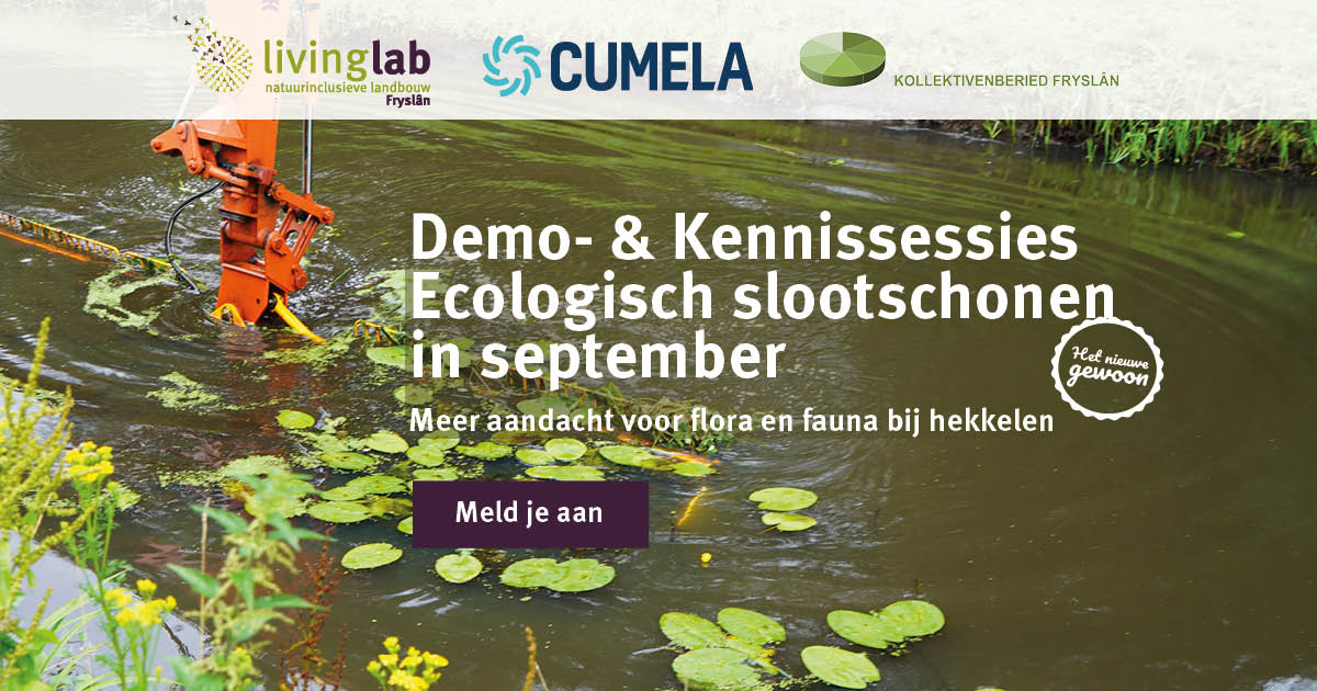BoerenNatuurFRL's tweet photo. TIP:
Begin met hekkelen bij een doodlopende watergang bij het doodlopende gedeelte. Slootdieren kunnen zo uitwijken. Kan deze richting uitwerken niet? Stop dan 10 m vr het einde. Wacht  even, ga naar het einde en schoon vanaf daar.

Geef je op vr de demo! https://t.co/ZQuFaU3Xur https://t.co/PZDTIbKE1o