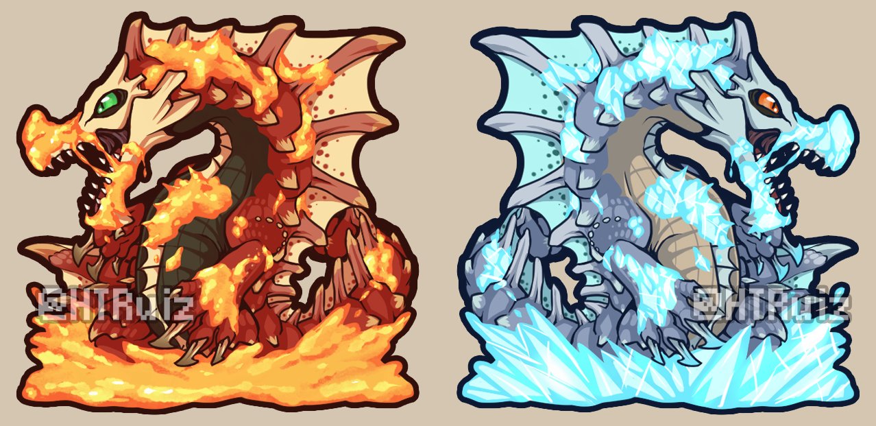 H.T. Ruiz - on Twitter: "Oh?? New keychains? 👀 Agnaktor and Glacial  Agnaktor are here! I'm REALLY happy with how this two turned out, specially  the lava. Hope you like them!