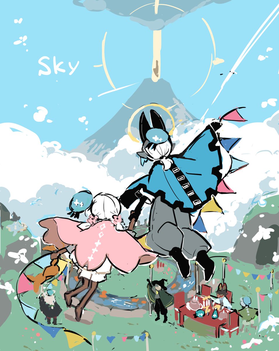 「#thatskygame 
パーティー会場 」|ビコのイラスト