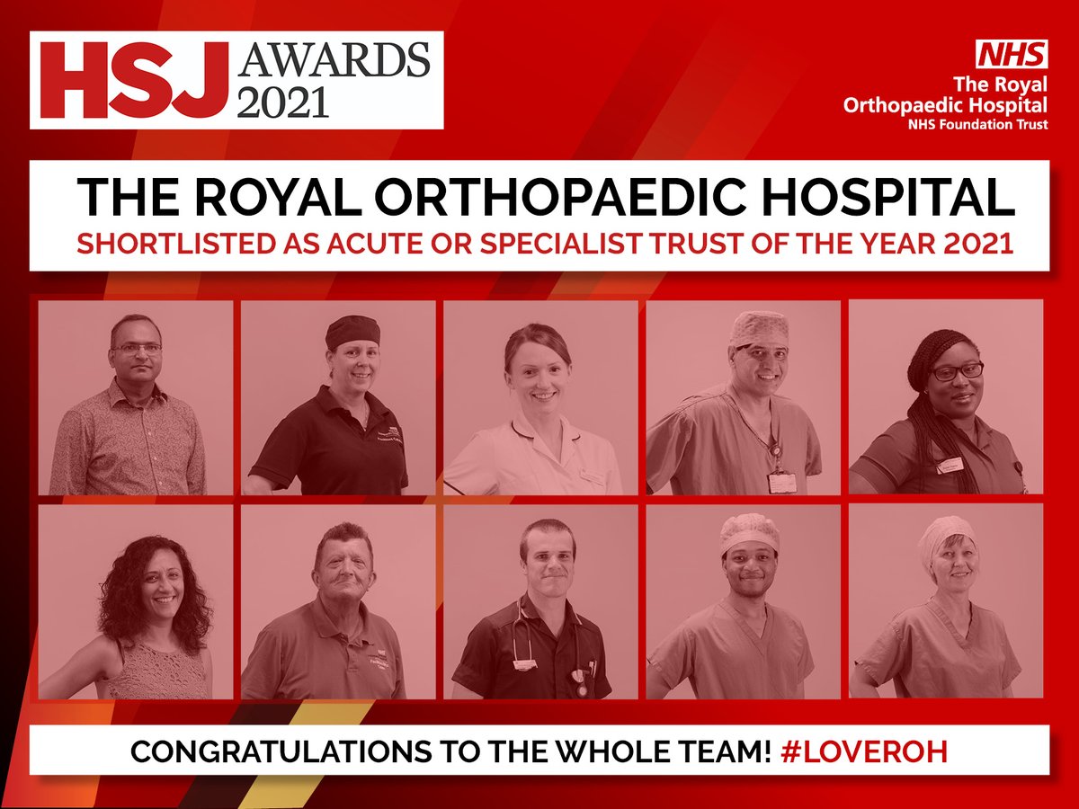 The Royal Orthopaedic Hospital (@rohnhsft) on Twitter photo We are shortlisted for Acute or Specialist Trust of the Year <a href="/HSJ_Awards/">HSJ Awards</a>! This is dedicated to our colleagues who have worked so hard to successfully deliver outstanding care to our patients and support to colleagues across the region. Read more here: roh.nhs.uk/news-and-event… We are shortlisted for Acute or Specialist Trust of the Year <a href="/HSJ_Awards/">HSJ Awards</a>! This is dedicated to our colleagues who have worked so hard to successfully deliver outstanding care to our patients and support to colleagues across the region. Read more here: roh.nhs.uk/news-and-event…