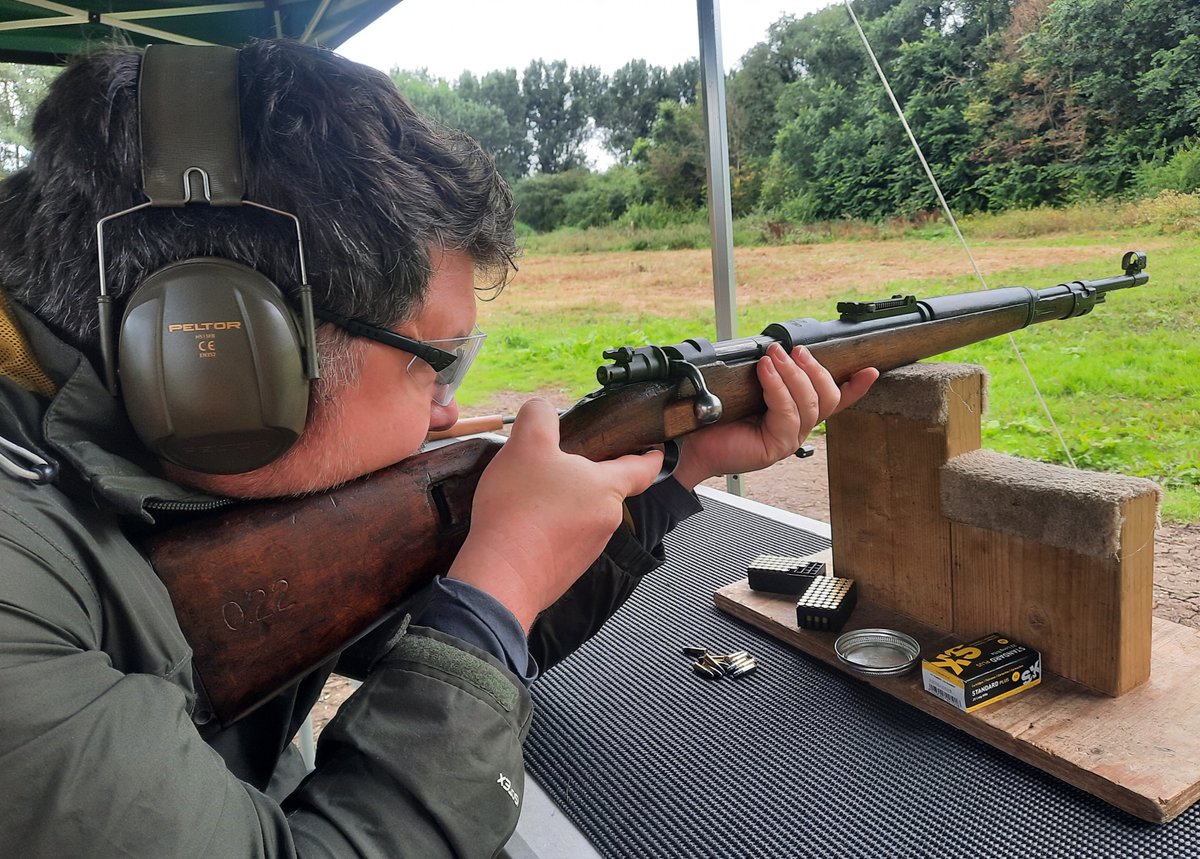 Mitchell thought the German Mauser K98/G33 would be good, but it felt even better! Fire it at #skillatarms #vyv #vyvyan #timeout #treatme #ww2 #instasports #gamer #shooter #ww2 #ww2history #ww2memorial #ww2reenactment #ww2german #happy #instagaming #bhfyp #nerd #autism #german