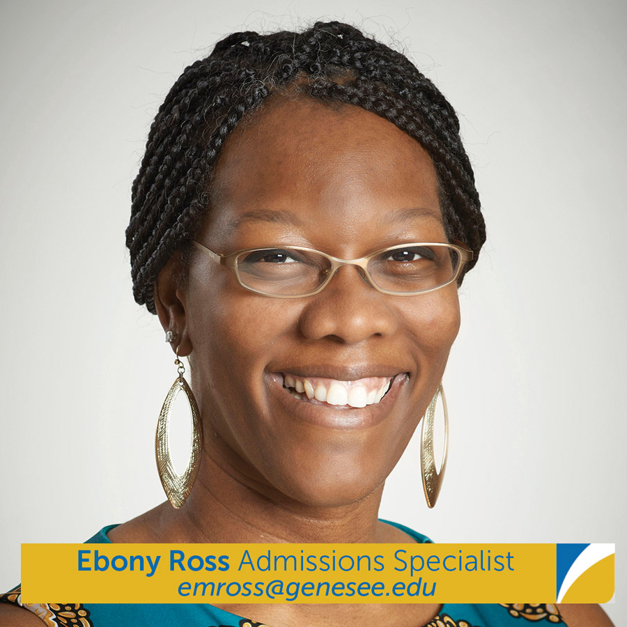 Meet Ebony Ross, our Admissions Recruitment Specialist - expert in our Veterinary Tech and Physical Therapist Assistant Programs!

Register info sessions NOW: genesee.edu/academics/prog…
genesee.edu/academics/prog…

For help getting started:
1-866-CALL-GCC
enross@genesee.edu