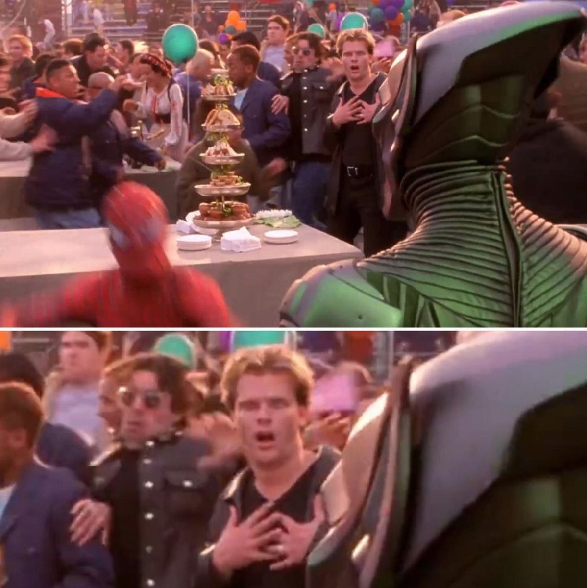 Me, when I heard Willem Dafoe's laugh and saw the pumpkin bomb.