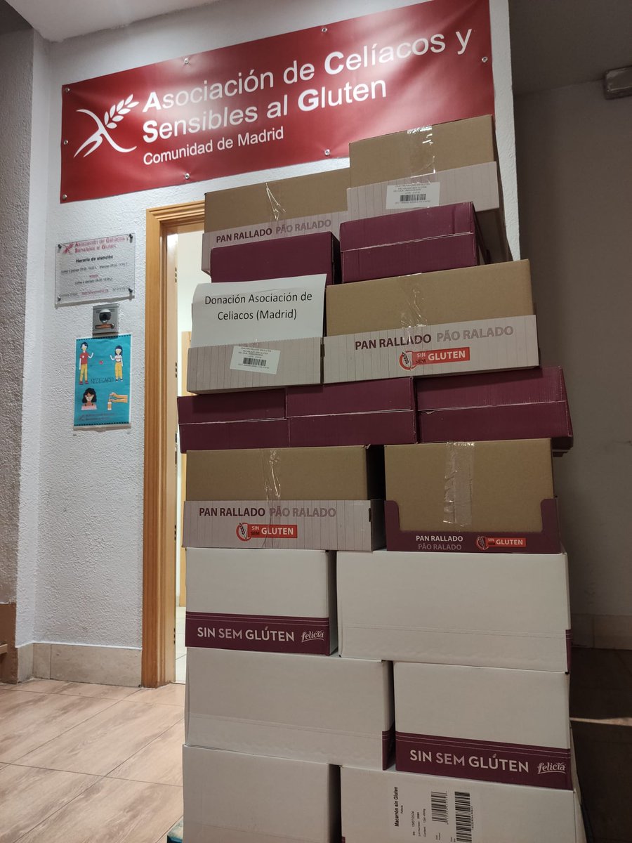 CeliacosMadrid's tweet photo. ¡Gracias, @mercadona por esta nueva donación para nuestro proyecto #Contigo2020! ❤️
400 kilos de productos sin gluten. Gracias a este proyecto estamos ayudando actualmente a 48 familias en situación de riesgo económico.
https://t.co/J7faIHwPNN. ¡Gracias!
#Contigo2020 https://t.co/LWkgeRTuym