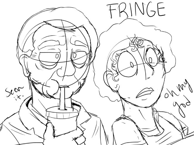 Thinking about the Fringe fanart I drew in 2014. I was a god tier artist 😌 
