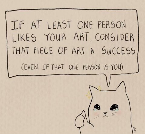 LisaKSalerno's tweet photo. Nice little reminder 😺❤️ #art #artists https://t.co/3bVIjm3dir