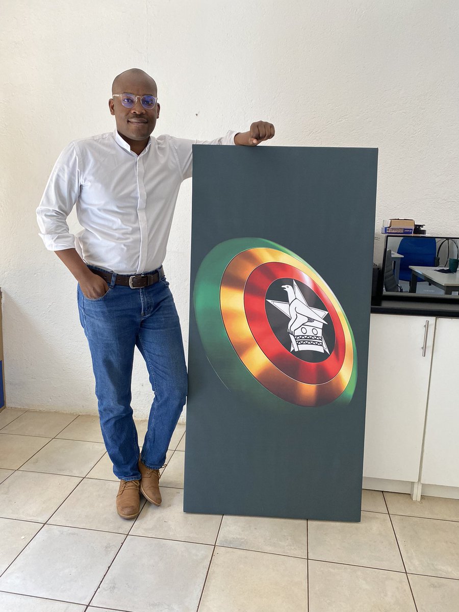 Got to love those flag colours #Zimbabwe . See our sound proofing designs for our office <a href="/ElevendogsInc/">Elevendogs</a> <a href="/SONwithCordelia/">State of the Nation</a> <a href="/HakuExplains/">Haku Stream</a> .      design:Tinashe Kabvumbura 
Canvas Print @royal_canvas_portrait on Instagram