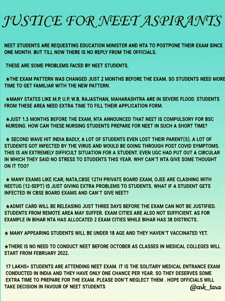 iyctripura's tweet photo. .@PMOIndia .@dpradhanbjp
While students are continuously demanding to reschedule the NEETUG exam, your govt is conducting offline exam.
#shiftNEETUGb
#CBSEpvtStudentsInCrisis
#saveNEETaspirants https://t.co/3D9TzaXKqg