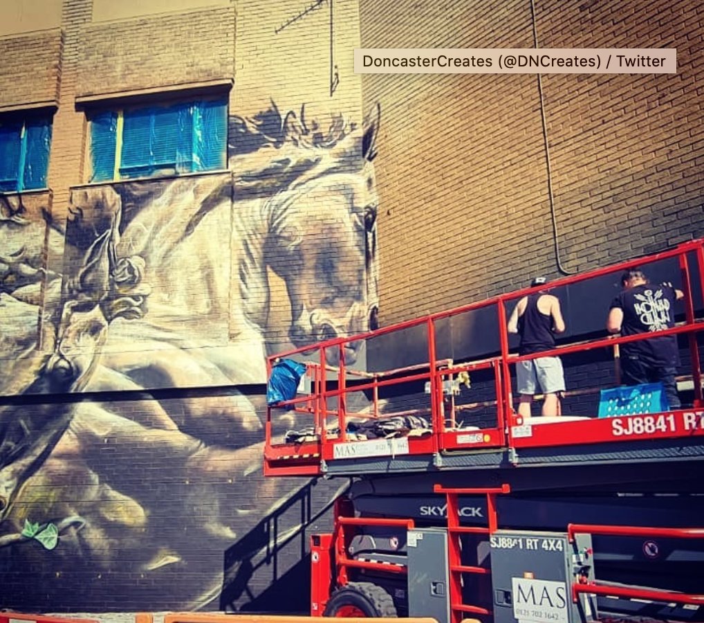 #transition the process or a period of changing from one state or condition to another. See the changes in the Nomad clan mural in Doncaster as it continues to grow. #doncaster #doncasterisgreat @Frenchgate #mural #urbanart