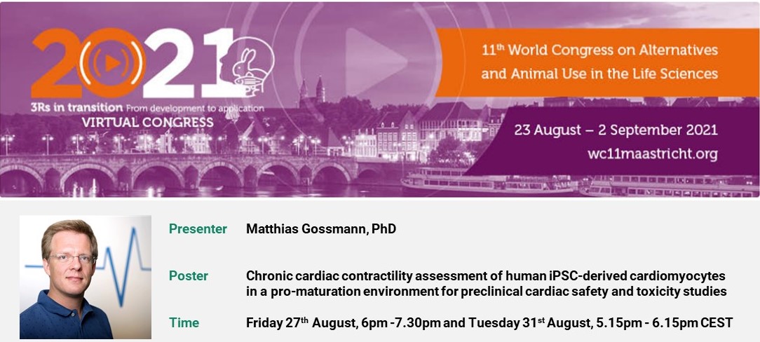 The 11th World Congress on Alternatives and Animal Use in the Life Sciences is up &amp; running with innoVitro on board! 

Matthias Gossmann will present our poster (P573) live during the sessions this friday and next tuesday!

Come and visit!

#WC11Maastricht #animalfree #DD #IPS