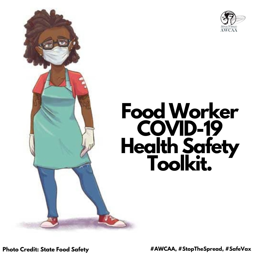 AWCAA's tweet photo. Getting vaccinated as a Food Worker is one important recommendations you must take seriously. See recently published Food Worker #COVID-19 Health Safety Toolkit. https://t.co/YeQmTWUgQF
#StopTheSpread, #SafeVax, #SafeVaxForAfricans, #GetTheVax, #IVaCA, #CDCF, #AWCAA, #CDC https://t.co/Omw4vomMw6
