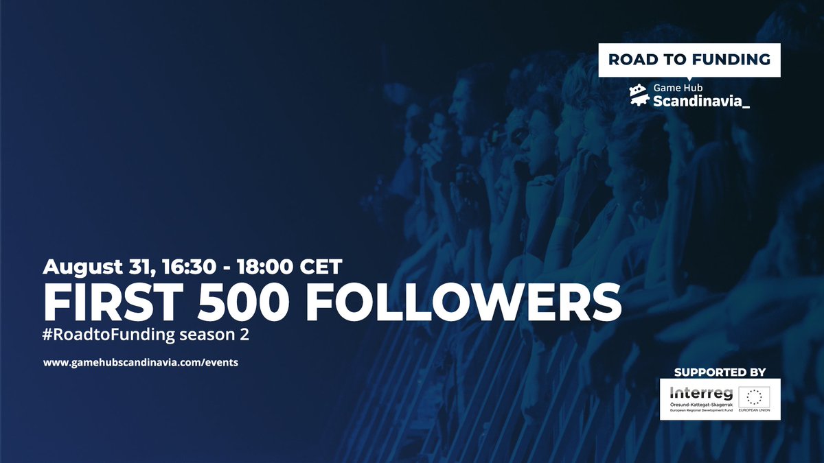 Events for game devs coming up August 31! We're kicking off the Fall with #RoadToFunding Season 2: First 500 Followers

Game devs need to get better at business, and we're here to help you down  that road.

gamehubscandinavia.dk/event/road-to-…
#dkgame #swegame
