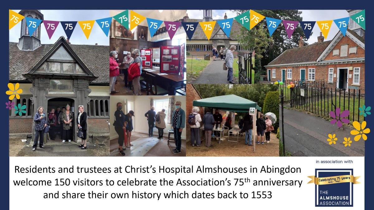 A fun time was had by all at the Christ's Hospital almshouses in Abingdon when they opened up their gardens and one of their #almshouses to visitors as part of our 75th anniversary celebrations! #SupportAlmshouses #community. 
Click below to read more:
almshouses.org/news/christs-h…