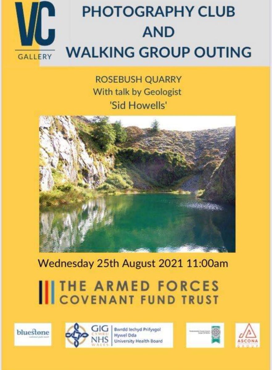TimVCGallery's tweet image. We are having a day out at Rosebush tomorrow,vwith a guided tour of the Quarry, followed afterwards by a walk up to the top of the mountains for those that wish too, if you fancy joining us we RV 1100hrs at Rosebush Quarry.