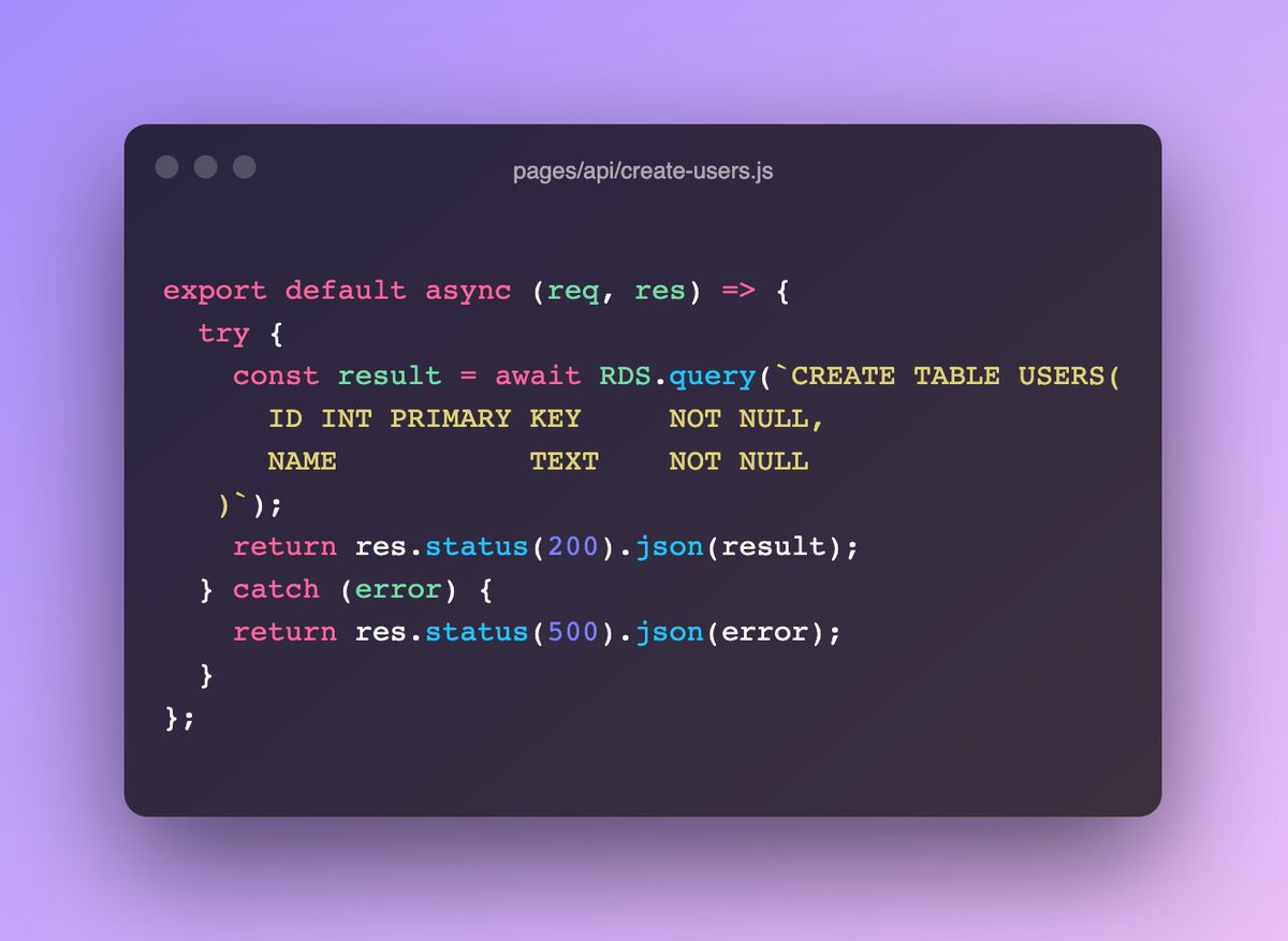 Code snippet for a Next.js ...