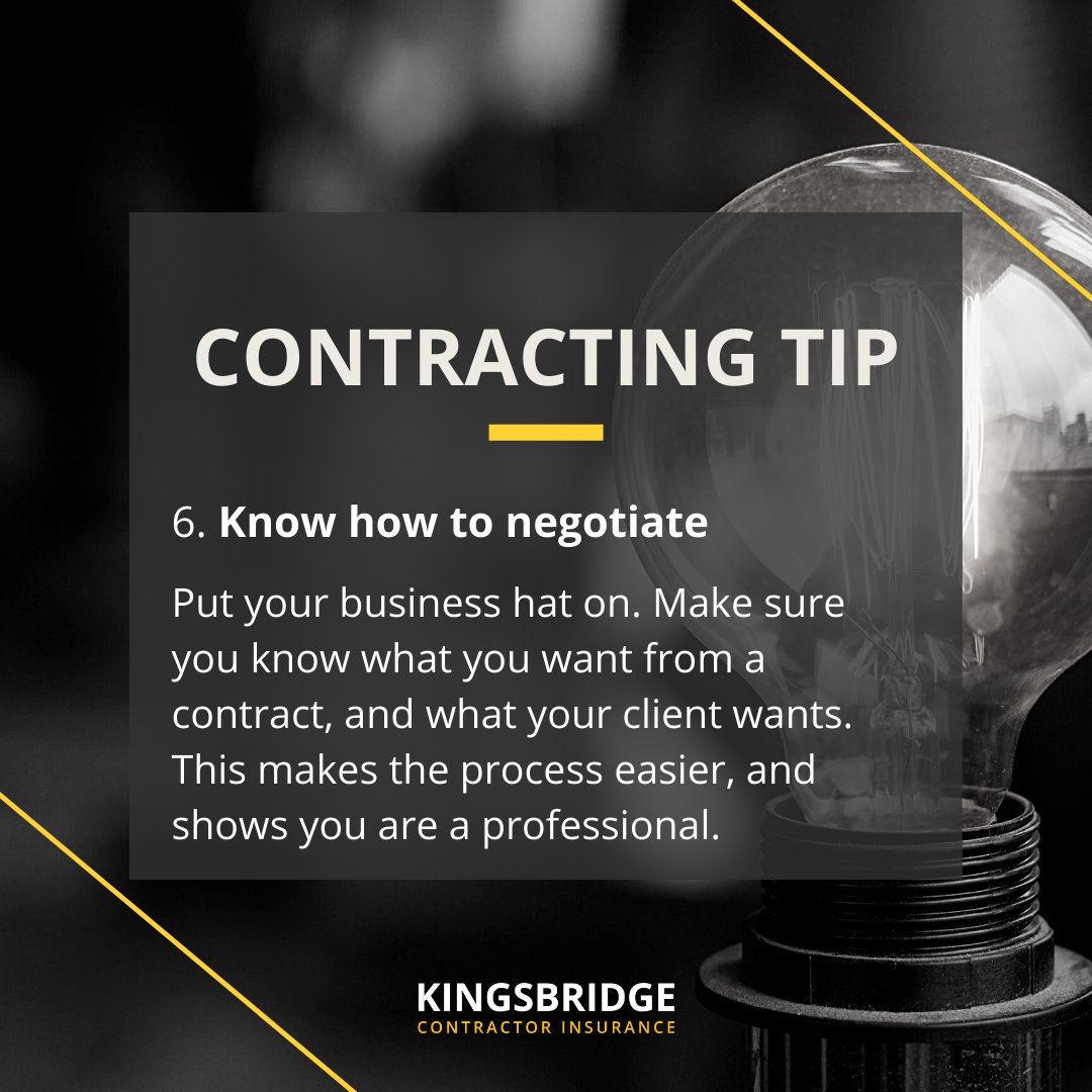 KingsbridgeCI's tweet photo. #tiptuesday number 6 π
Refine your negotiation skills to stay competitive...
#contractingtips #smallbiz https://t.co/P4XgurSbp5